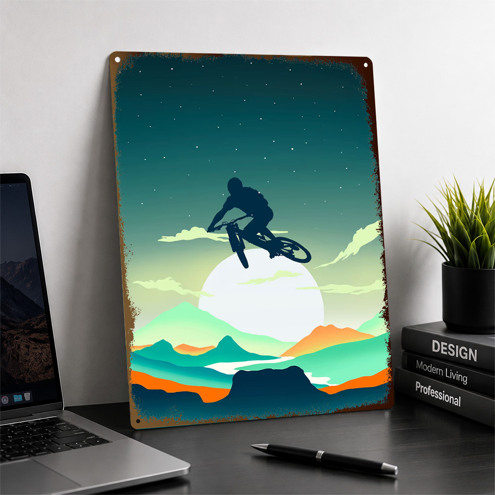 Poster Bertekstur Sepeda Gunun - Mountain Biking Europe ulasan dan harga