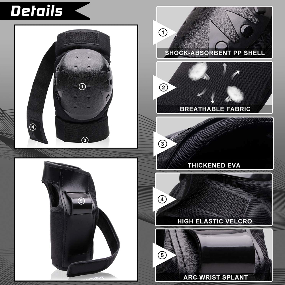 Set bantalan pelindung lutut d - Mountain Biking Elbow Pads ulasan dan harga